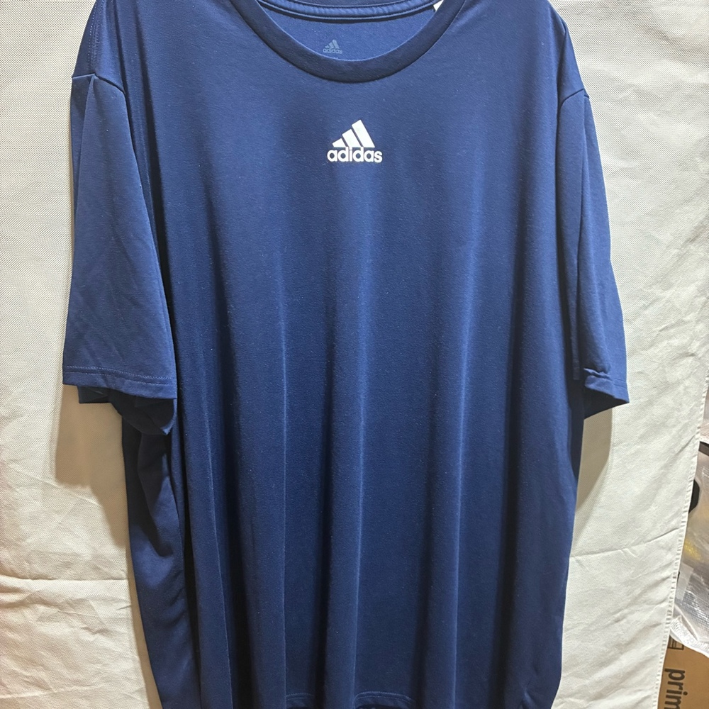 Adidas Performance T Shirt Mens 3XL Navy Blue Athletic Logo Tee AG9001